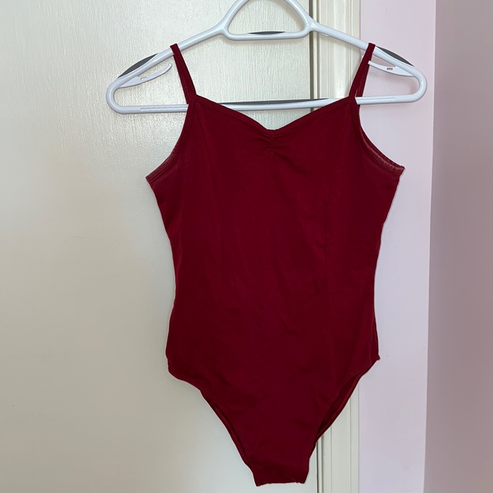burgandy leotard